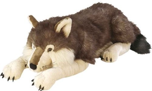 realistic stuffed wolf